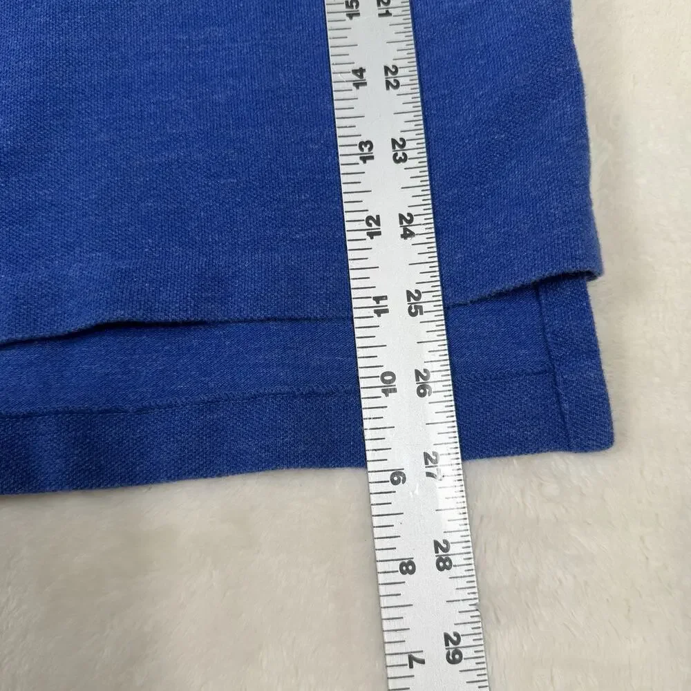 Polo Ralph Lauren Polo Shirt XL Blue Yellow Pony Cotton Classic Fit Preppy